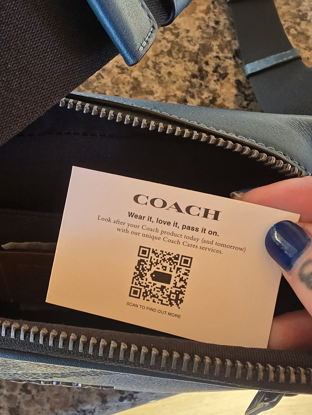 New! Teal Blue Coach Bum Bag, Fanny Pack, Cross-body With Coin Purse Attachment - Picture 9 of 11